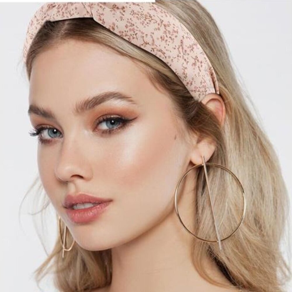 4Pcs Floral Knotted Headbands for Women Fashion, Top Knot Fabric Headbands - Picture 6 of 7